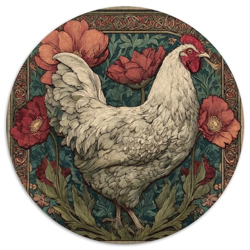 Artistic Huhn Summer Blumen Puzzle 1000 Teile Für Erwachsene, Lernspiele, Heimdekoration1000pcs (67.5x67.5cm) von kaiyun