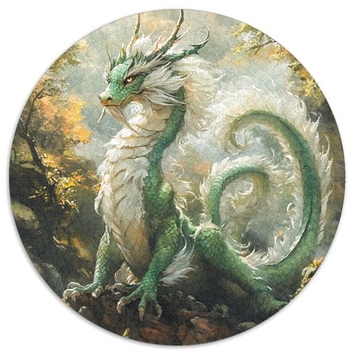 Asian Grüner Drache,Wildlife Gemusterte Nachhaltige Für Erwachsene Hochwertige Holzspielpuzzles 1000pcs (67.5x67.5cm) von kaiyun