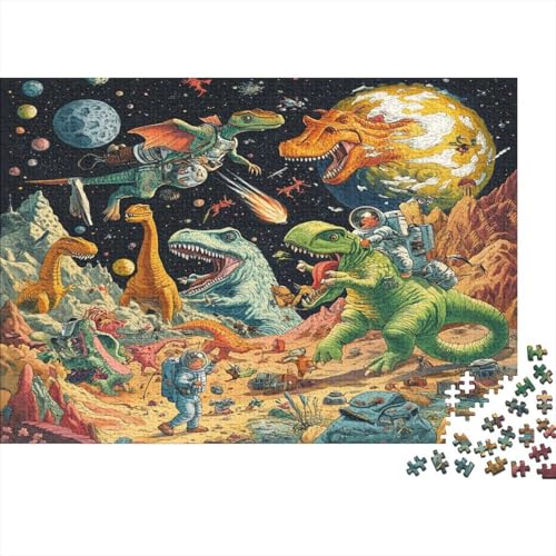 Astronaut, Dinosaurierier Rätsel Für Erwachsene |Weltraum| 1000pcs (75x50cm) Puzzles Lernspiele Home Decor von kaiyun
