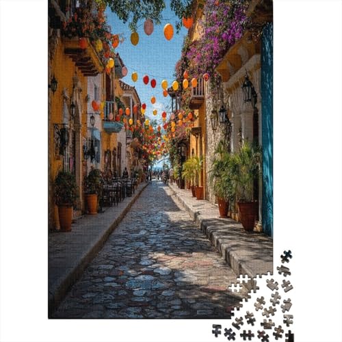 Atmosphäre eines kolumbianischen Straßenfests 70x50cm/1000pcs Puzzles, Die Für Erwachsene Und Personen Ab 14 Jahren Geeignet Sind von kaiyun