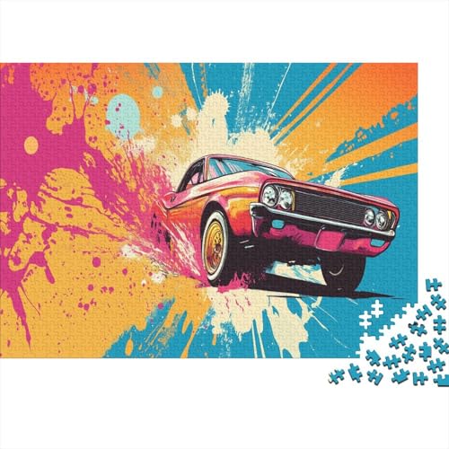 Auto 1000pcs (75x50cm) Schwer Puzzle Lernspiel Impossible Fetro-Splash-Stil Herausforderung Spielzeug Für Erwachsene Kinder von kaiyun