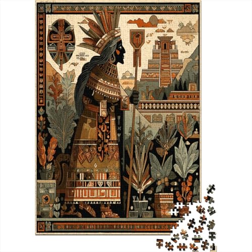 Aztekische Göttin mit zeremoniellem Zepter Rätsel Für Erwachsene || 38x26cm/1000pcs Puzzles Lernspiele Home Decor von kaiyun