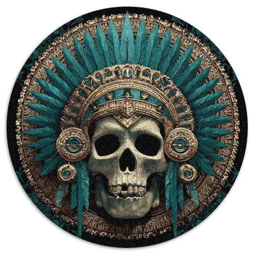 Aztekischer Totenkopf (Digital Art) 1000pcs (67.5x67.5cm) Schwer Puzzle Lernspiel Impossible Herausforderung Spielzeug Für Erwachsene Kinder von kaiyun
