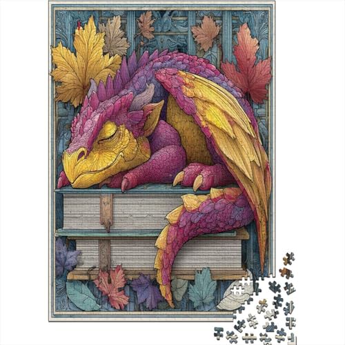 Baby Drache Sleeps in The Book 38x26cm/1000pcs Erwachsenenpuzzle - DIY-Puzzlespielzeug Baby Drache Sleeps in The Book 38x26cm/1000pcs Erwachsenenpuzzle - DIY-Puzzlespielzeug von kaiyun
