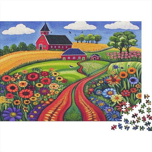 Bauernhof Rätsel Für Erwachsene |Farbenreich| 1000pcs (75x50cm) Puzzles Lernspiele Home Decor von kaiyun