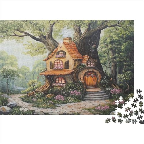 Baumhaus,Frühlingswald,1000pcs (75x50cm),DIY-Puzzle Für Erwachsene von kaiyun