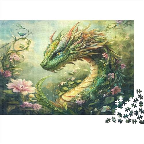 Beautiful Drache 1000pcs (75x50cm) Puzzles, Die Für Erwachsene Und Personen Ab 14 Jahren Geeignet Sind Weinreben Blumen von kaiyun