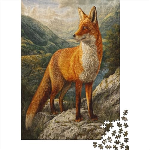 Berge und Fluss,Red Orange FOchse Standing on A Rock,70x50cm/1000pcs,DIY-Puzzle Für Erwachsene Berge und Fluss,Red Orange FOchse Standing on A Rock,70x50cm/1000pcs,DIY-Puzzle Für Erwachsene von kaiyun