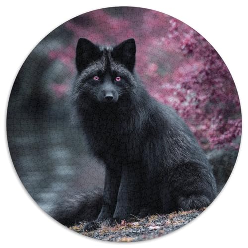 Black Fuchs with Pink Eyes Rätsel Für Erwachsene || 1000pcs (67.5x67.5cm) Puzzles Lernspiele Home Decor von kaiyun