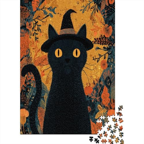 Black Katze Illustration Puzzle 1000 Teile, Lernspiel, Unmöglich, Anspruchsvolles Spielzeug Für Erwachsene Und Kinder Ab 14 Jahren 70x50cm/1000pcs Black Katze Illustration Puzzle 1000 Teile, Lernspiel, Unmöglich, Anspruchsvolles Spielzeug Für Erwachsene Und Kinder Ab 14 Jahren 70x50cm/1000pcs von kaiyun