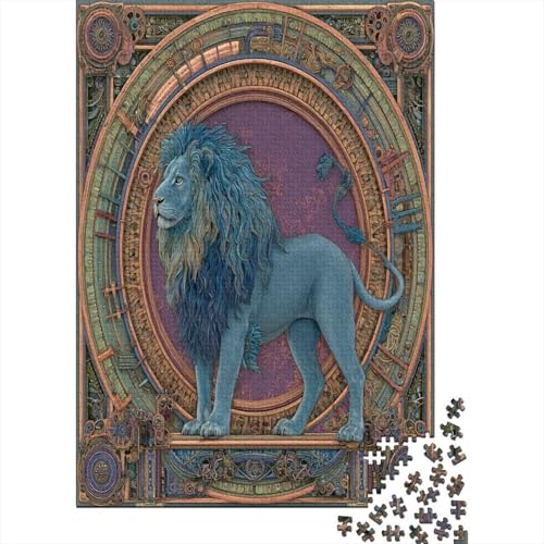 Blauer Löwe1000 Teile: Unmögliches Puzzle Für Erwachsene, Spiele, Geschenke, Kinder, Herausforderungs70x50cm/1000pcs von kaiyun