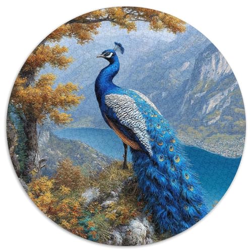Blauer Pfau, See 1000pcs (67.5x67.5cm) Schwer Puzzle Lernspiel Impossible Herausforderung Spielzeug Für Erwachsene Kinder von kaiyun