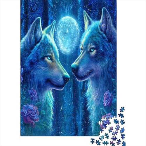 Blauer Wolf 70x50cm/1000pcs Puzzles, Die Für Erwachsene Und Personen Ab 14 Jahren Geeignet Sind Rose, Sternenhimmel, Vollmond Blauer Wolf 70x50cm/1000pcs Puzzles, Die Für Erwachsene Und Personen Ab 14 Jahren Geeignet Sind Rose, Sternenhimmel, Vollmond von kaiyun