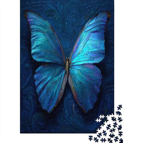 Blue Morpho Schmetterling Spreads Its Wings Puzzle 1000 Teile, Lernspiel, Unmöglich, Anspruchsvolles Spielzeug Für Erwachsene Und Kinder Ab 14 Jahren 70x50cm/1000pcs von kaiyun
