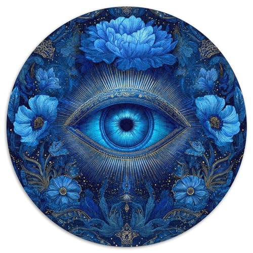 Blue Sonne, Stylized Eyes 1000pcs (67.5x67.5cm) Erwachsenenpuzzle - Blumen DIY-Puzzlespielzeug von kaiyun