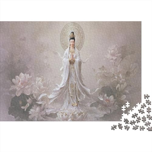Blühender Lotus,Asiatische Göttin,1000pcs (75x50cm),DIY-Puzzle Für Erwachsene von kaiyun