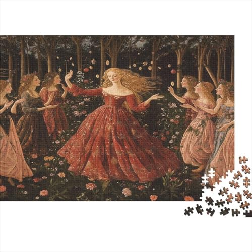 Botticelli-Stil 1000pcs (75x50cm) Puzzles, Die Für Erwachsene Und Personen Ab 14 Jahren Geeignet Sind Dancing Goddess Enchanted Wald von kaiyun