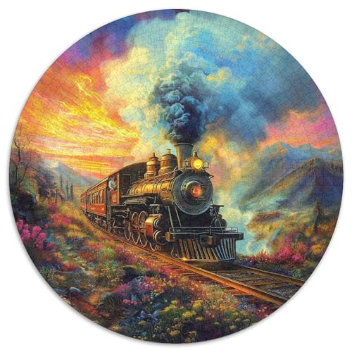 Bunte Dampflokomotive 1000pcs (67.5x67.5cm) Puzzle, Lernspiel Impossible Beautiful Scenery Herausforderungsspielzeug Für Erwachsene Teenager von kaiyun
