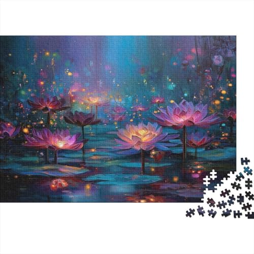 Bunter LotusRätsel Für Erwachsene |Geheimnisvolles Licht| 1000pcs (75x50cm) Puzzles Lernspiele Home Decor von kaiyun