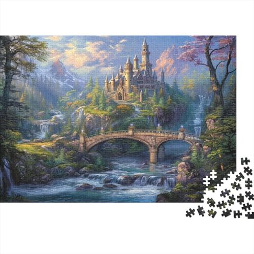 Burg-Fantasiewald 1000pcs (75x50cm) Schwer Puzzle Lernspiel Impossible Herausforderung Spielzeug Für Erwachsene Kinder von kaiyun