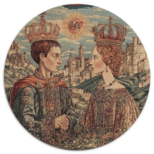 ,Burg und Berglandschaft-Königliche Figuren,1000pcs (67.5x67.5cm),DIY-Puzzle Für Erwachsene von kaiyun