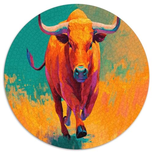 Cartoon-Großer orangefarbener Bulle 1000pcs (67.5x67.5cm) Puzzle, Lernspiel Impossible Herausforderungsspielzeug Für Erwachsene Teenager von kaiyun