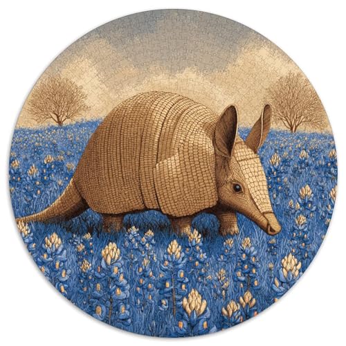 Cartoon-Gürteltier im Chrysanthemenfeld 1000pcs (67.5x67.5cm) Puzzles, Die Für Erwachsene Und Personen Ab 14 Jahren Geeignet Sind von kaiyun