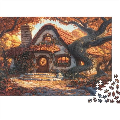 Cartoon Rätsel Für Erwachsene |Herbst Cottage| 1000pcs (75x50cm) Puzzles Lernspiele Home Decor von kaiyun