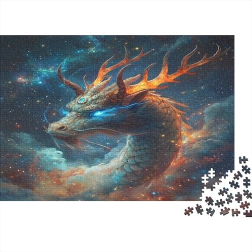 Chinese Drache with Antlers 1000pcs (75x50cm) Schwer Puzzle Lernspiel Impossible Endloses Sternenmeer Herausforderung Spielzeug Für Erwachsene Kinder von kaiyun