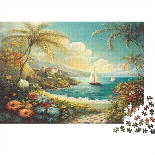 Coastal Hafen,Segelboot,1000pcs (75x50cm),DIY-Puzzle Für Erwachsene von kaiyun