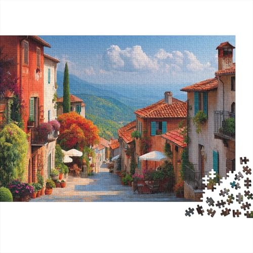 Colorful AbstraktItalian Village 1000pcs (75x50cm) Puzzle, Lernspiel Impossible Herausforderungsspielzeug Für Erwachsene Teenager von kaiyun