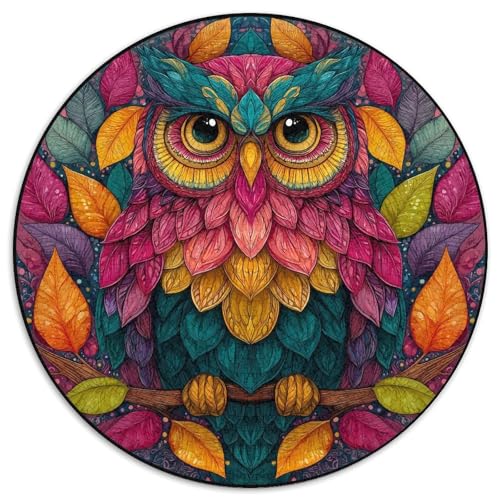 Colorful Eule Puzzle 1000 Teile, Lernspiel, Unmöglich, Anspruchsvolles Spielzeug Für Erwachsene Und Kinder Ab 14 Jahren 1000pcs (67.5x67.5cm) von kaiyun