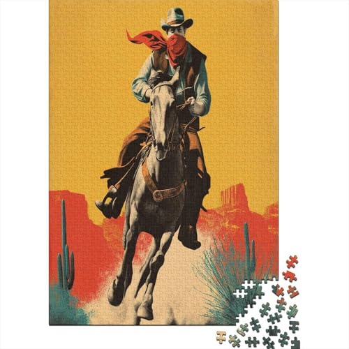 Cowboy des 20. Jahrhunderts mit Bandana auf einem Horse Puzzle 1000 Teile, Lernspiel, Unmöglich, Anspruchsvolles Spielzeug Für Erwachsene Und Kinder Ab 14 Jahren 70x50cm/1000pcs Cowboy des 20. Jahrhunderts mit Bandana auf einem Horse Puzzle 1000 Teile, Lernspiel, Unmöglich, Anspruchsvolles Spielzeug Für Erwachsene Und Kinder Ab 14 Jahren 70x50cm/1000pcs von kaiyun