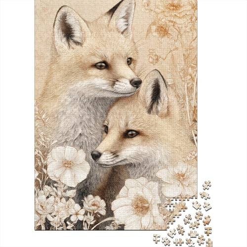 Cute Little FOchse Couple, Gemusterte Nachhaltige Für Erwachsene Hochwertige Holzspielpuzzles 38x26cm/1000pcs Cute Little FOchse Couple, Gemusterte Nachhaltige Für Erwachsene Hochwertige Holzspielpuzzles 38x26cm/1000pcs von kaiyun