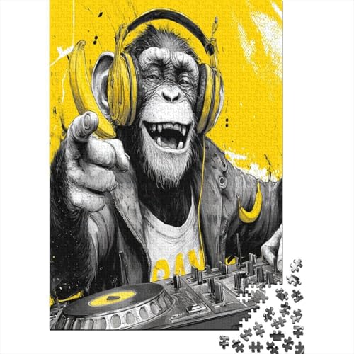 DJ-AFFE mit Bananenkopfhörern, Gemusterte Nachhaltige Für Erwachsene Hochwertige Holzspielpuzzles 70x50cm/1000pcs DJ-AFFE mit Bananenkopfhörern, Gemusterte Nachhaltige Für Erwachsene Hochwertige Holzspielpuzzles 70x50cm/1000pcs von kaiyun