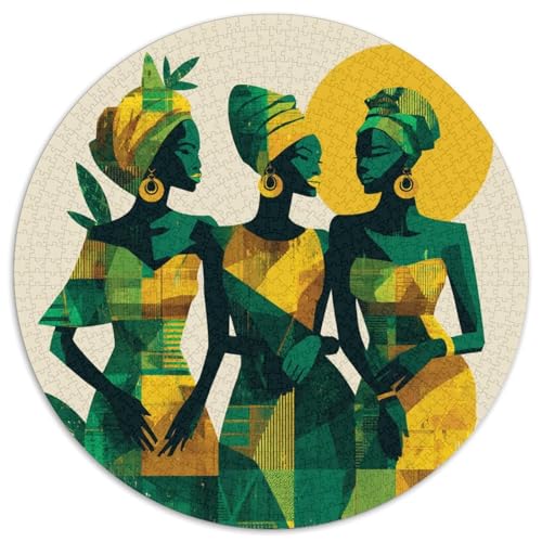 DREI Elegante afrikanische Frauen 1000pcs (67.5x67.5cm) Erwachsenenpuzzle - DIY-Puzzlespielzeug von kaiyun