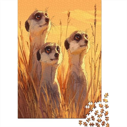 DREI Erdmännchen Stehen in der Savanne 38x26cm/1000pcs Puzzles, Die Für Erwachsene Und Personen Ab 14 Jahren Geeignet Sind DREI Erdmännchen Stehen in der Savanne 38x26cm/1000pcs Puzzles, Die Für Erwachsene Und Personen Ab 14 Jahren Geeignet Sind von kaiyun