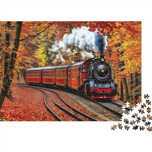 Dampfzug Billowing Smoke 1000pcs (75x50cm) Puzzles, Die Für Erwachsene Und Personen Ab 14 Jahren Geeignet Sind Goldener Wald von kaiyun