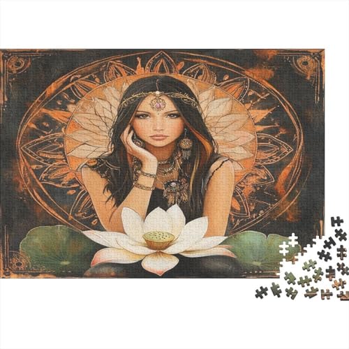 Daughter of The Sun1000pcs (75x50cm) Schwer Puzzle Lernspiel Impossible Lotus (Heilige Geometrie) Herausforderung Spielzeug Für Erwachsene Kinder von kaiyun