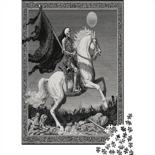 Der Tod reitet auf einem wunderschönen weißen Horse Puzzle 1000 Teile Für Erwachsene, Lernspiele, Heimdekoration70x50cm/1000pcs von kaiyun