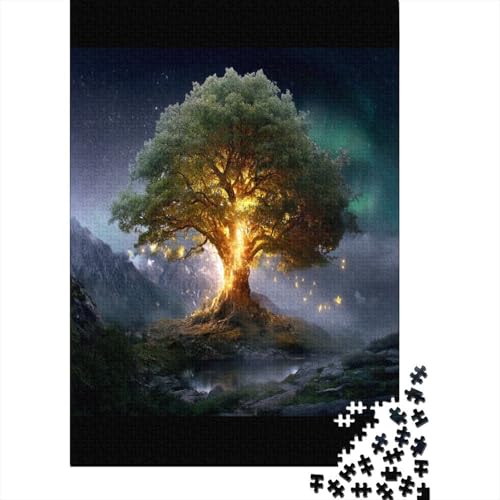 Der magische Baum Puzzle 1000 Teile, Lernspiel, Unmöglich, Anspruchsvolles Spielzeug Für Erwachsene Und Kinder Ab 14 Jahren 38x26cm/1000pcs von kaiyun
