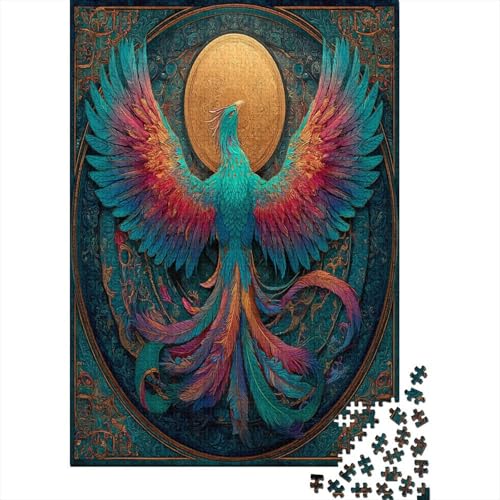 Der magische Phönix erhebt Sich 70x50cm/1000pcs Puzzles, Die Für Erwachsene Und Personen Ab 14 Jahren Geeignet Sind Der leuchtende Metallmond von kaiyun