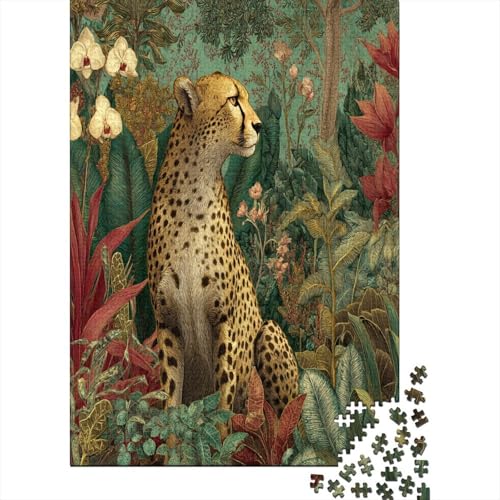 Dichter Wald Afrikanischer GepardPuzzle 1000 Teile Für Erwachsene, Lernspiele70x50cm/1000pcs von kaiyun