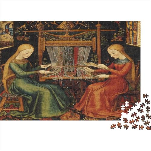 Die Glücksgöttin am Webstuhl 1000pcs (75x50cm) Puzzles, Die Für Erwachsene Und Personen Ab 14 Jahren Geeignet Sind Mittelalterlicher Stil von kaiyun