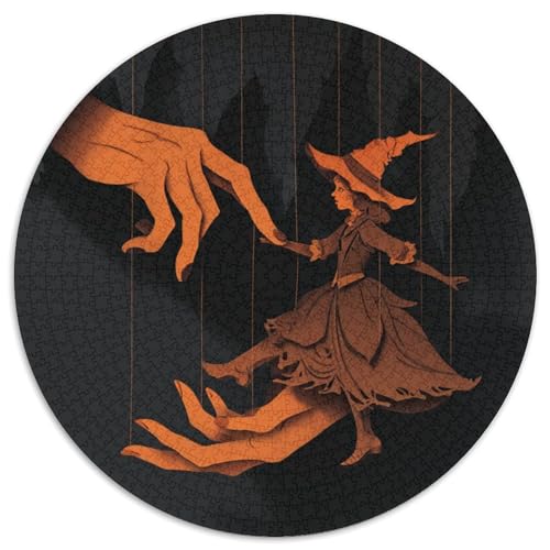 Die Hexe hält ihre Hände in der Luft und manipuliert Puppe Puzzle 1000pcs (67.5x67.5cm) Erwachsene Puzzle,Home Decor von kaiyun