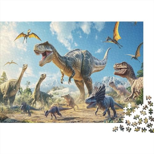 Dinosaurieriers 1000pcs (75x50cm) Erwachsenenpuzzle - Wildtiere DIY-Puzzlespielzeug von kaiyun