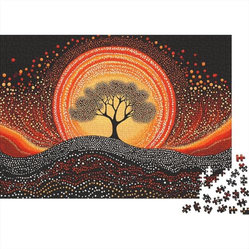 Dot-Art-Malerei 1000pcs (75x50cm) Puzzles, Die Für Erwachsene Und Personen Ab 14 Jahren Geeignet Sind Aborigine-Landschaftsmalerei von kaiyun