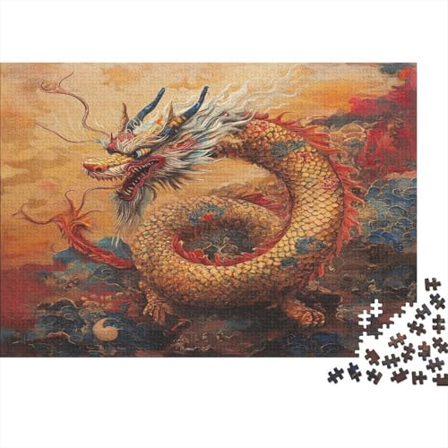 Drache 1000pcs (75x50cm) Schwer Puzzle Lernspiel Impossible Bunt Clouds Herausforderung Spielzeug Für Erwachsene Kinder von kaiyun