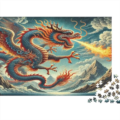 Drache 1000pcs (75x50cm) Schwer Puzzle Lernspiel Impossible Herausforderung Spielzeug Für Erwachsene Kinder von kaiyun