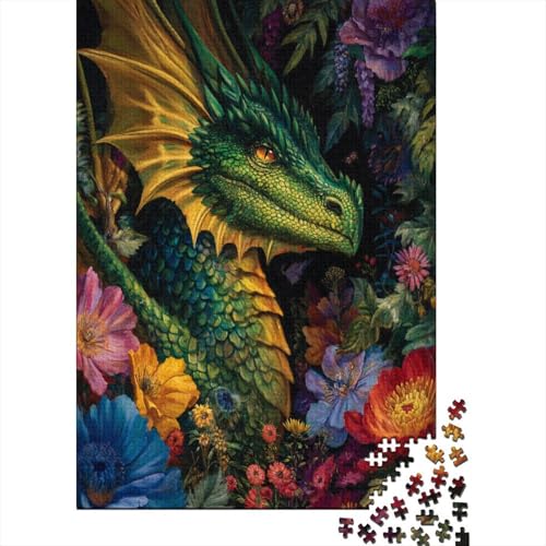 Drache 38x26cm/1000pcs Schwer Puzzle Lernspiel Impossible Magic Wald Herausforderung Spielzeug Für Erwachsene Kinder von kaiyun